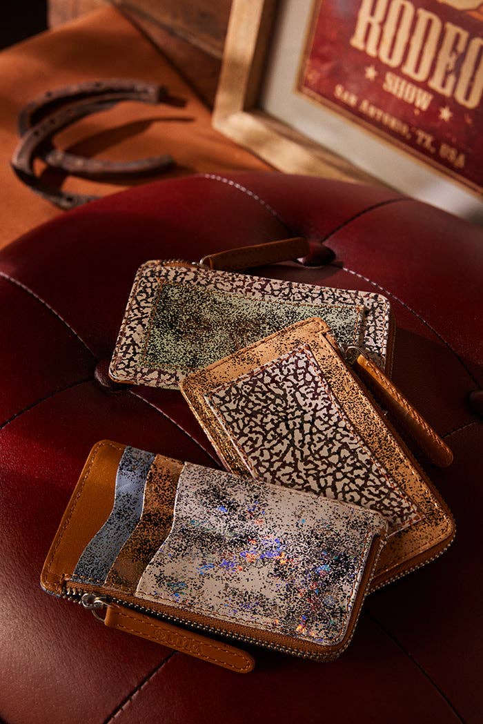 Shadow Celeste Leather Wallet in Frosted Snake Print: Frosted Snake Print