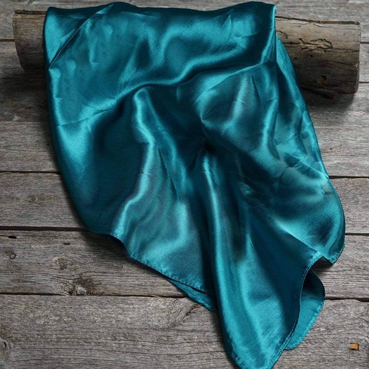 35X35" Solid Teal Wild Rag - Western Scarf