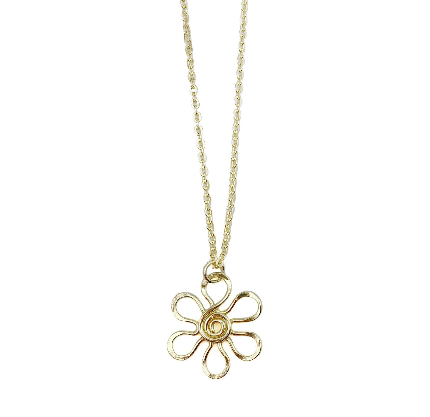 Gold Plated Necklace - Smaller Size Daisy