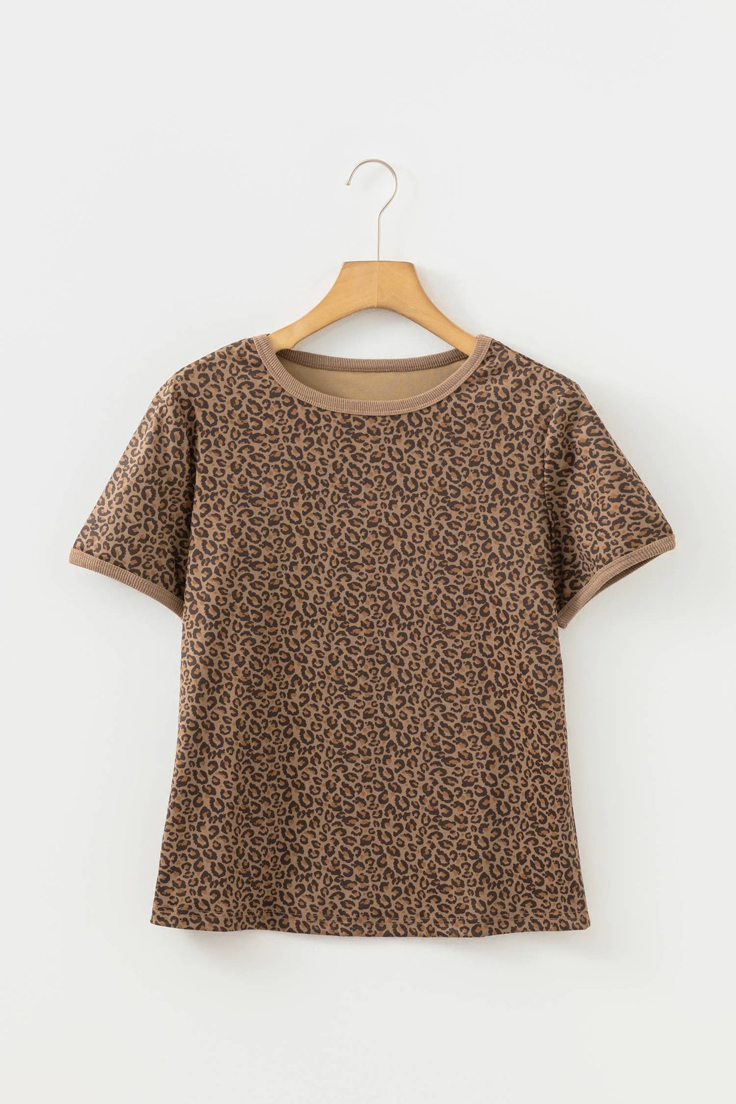 LDC Khaki Fierce Leopard Crew Neck T Shirt|S-4X: Khaki