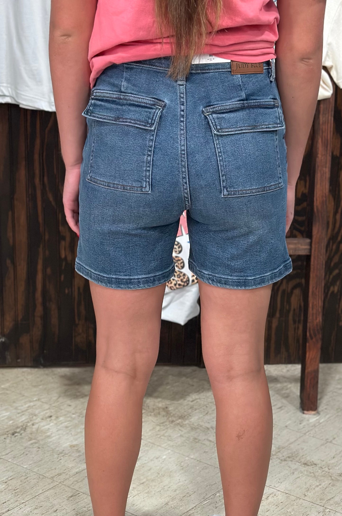 Judy Blue High Waste Utility Shorts
