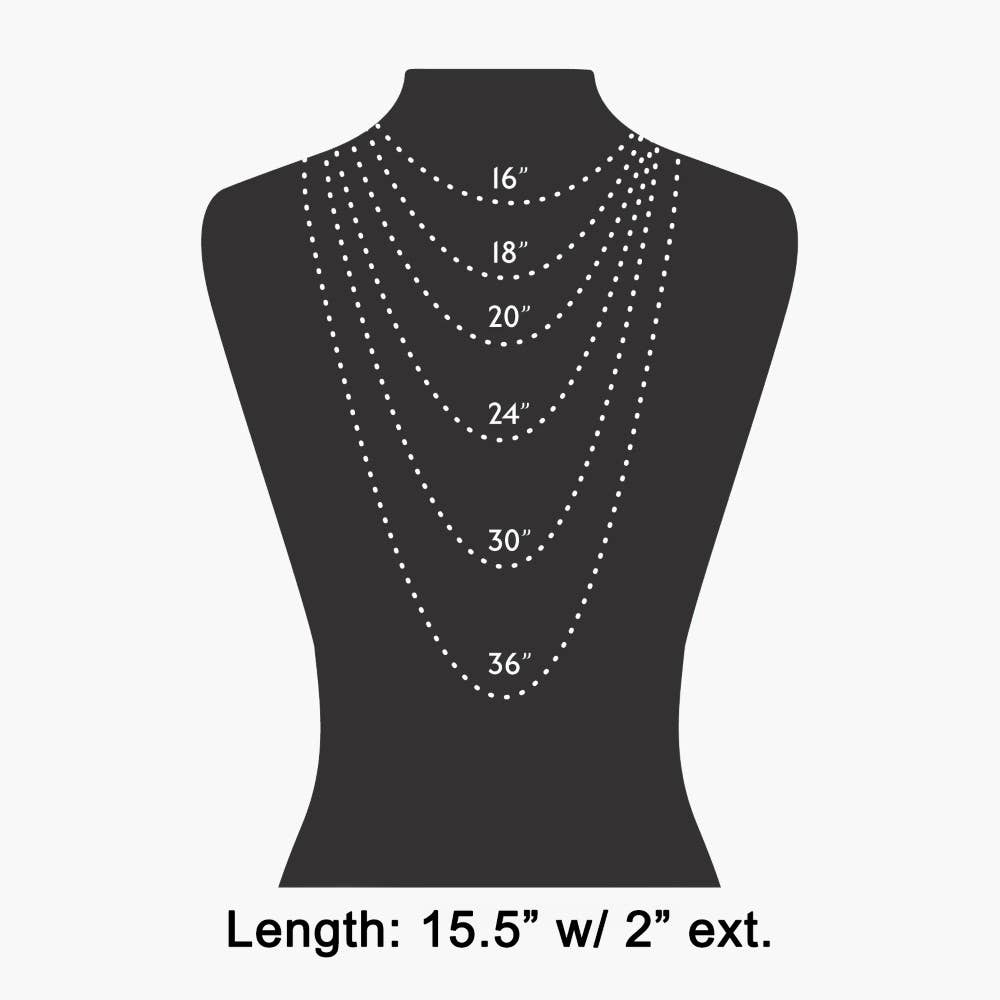 Teardrop Cz Pendant Chain Necklace: S