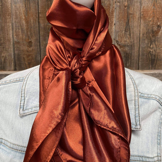 35X35" Solid Rust Wild Rag - Western Scarf