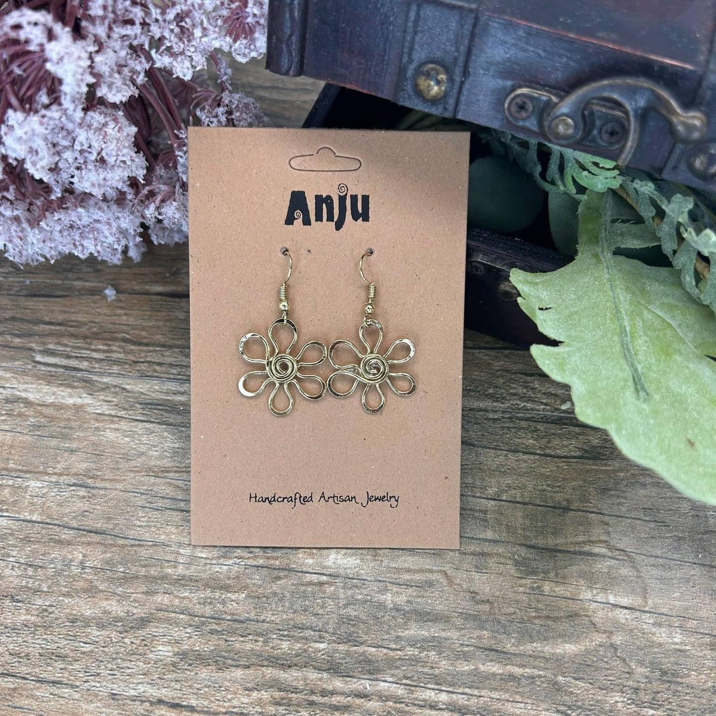 Gold Plated Earrings - Smaller Size Daisy