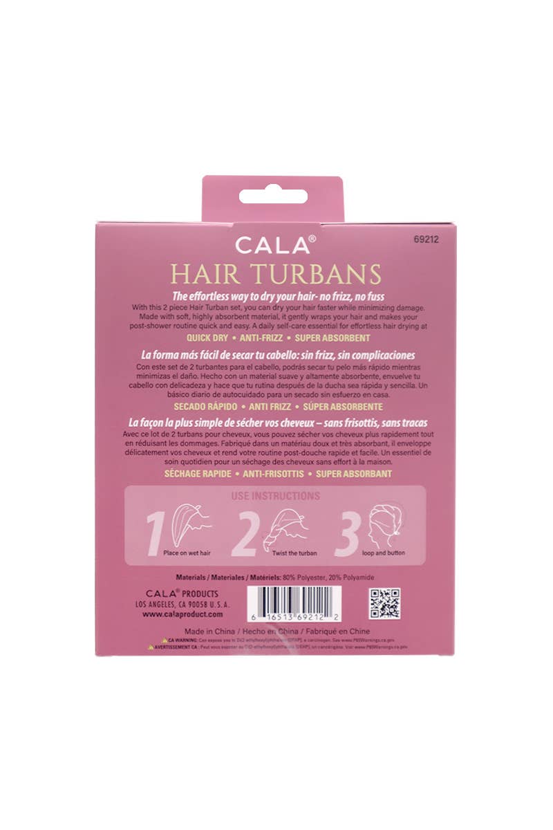CALA 69212 Nude Microfiber 2 pcs Hair Turbans - 6set