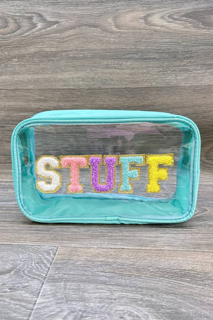 STUFF CLEAR MAKEUP BAG : Turquoise