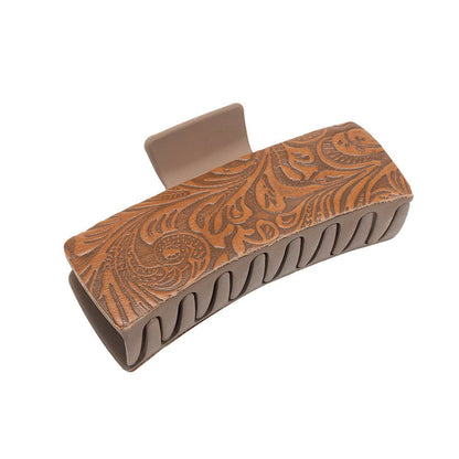 Blossom Ridge Hair Comb: Hand-Tooled