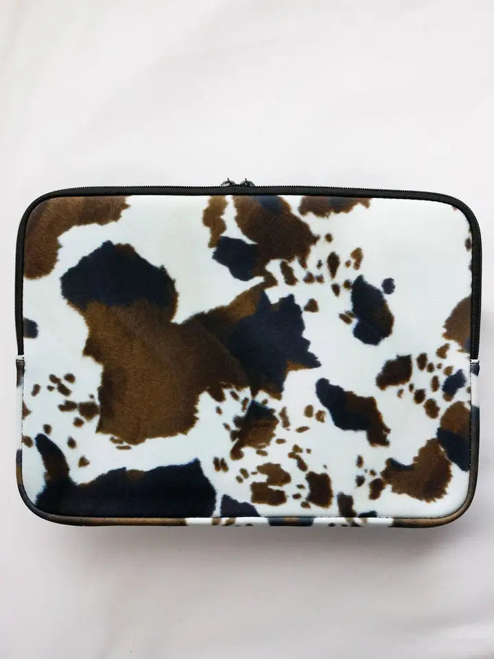 Brown Cowhide Laptop Case