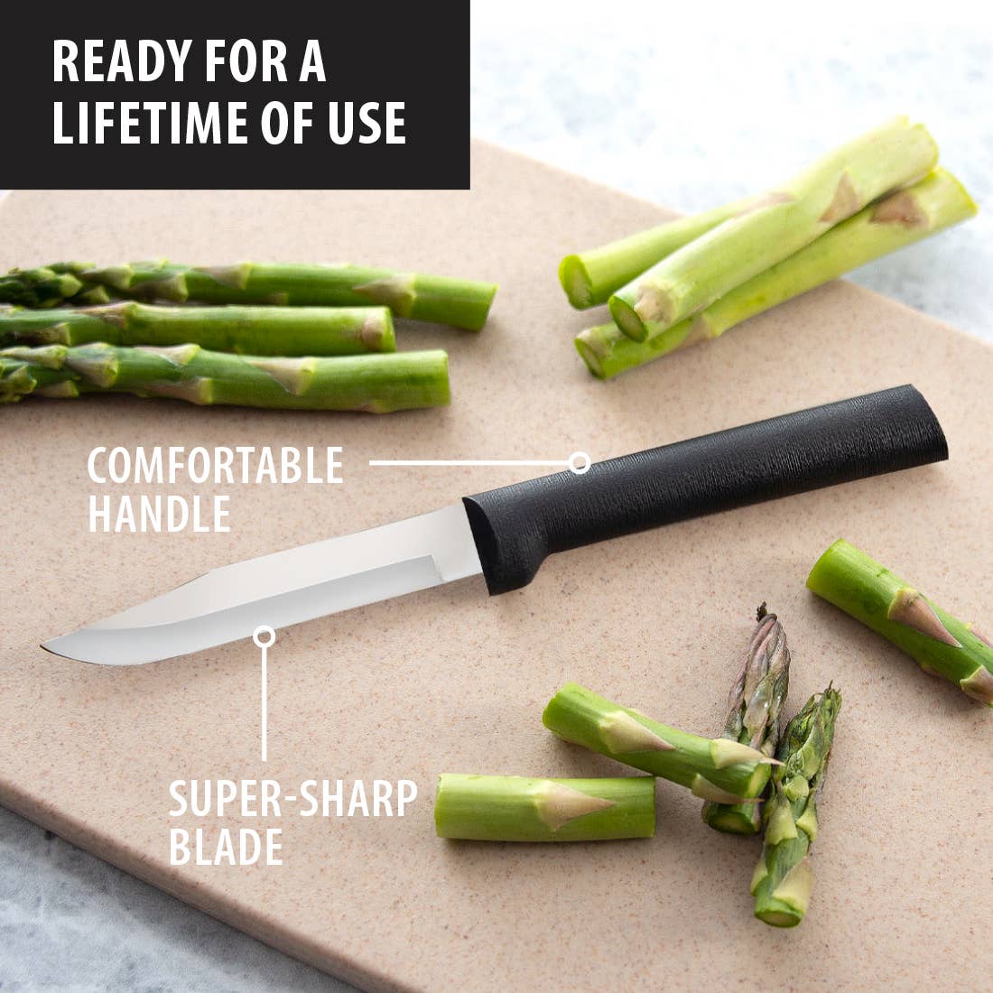 Black Regular Paring Knife