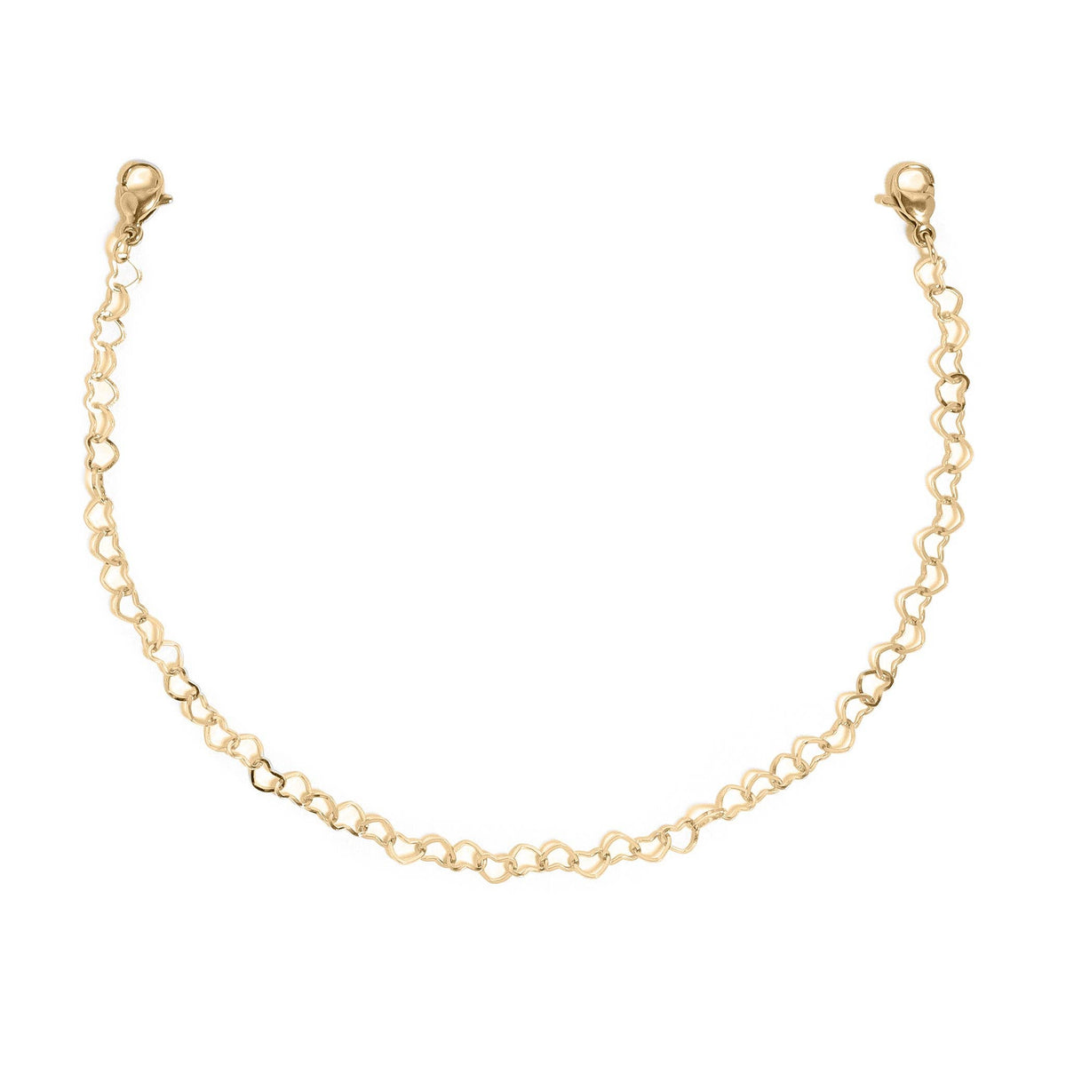 Trucker Hat Chain: 18K Gold PVD Stainless Steel Heart: Gold