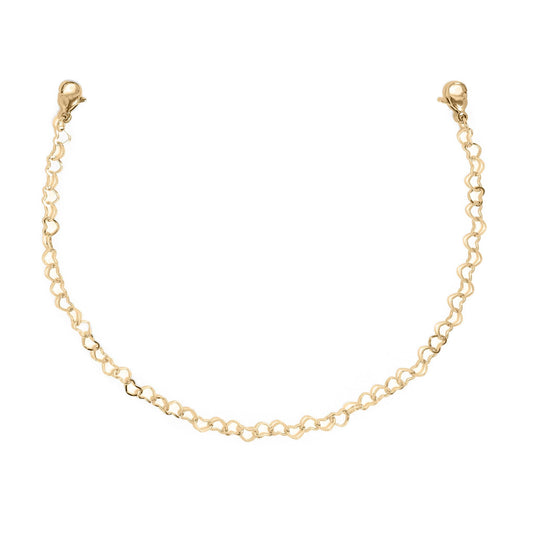 Trucker Hat Chain: 18K Gold PVD Stainless Steel Heart: Gold