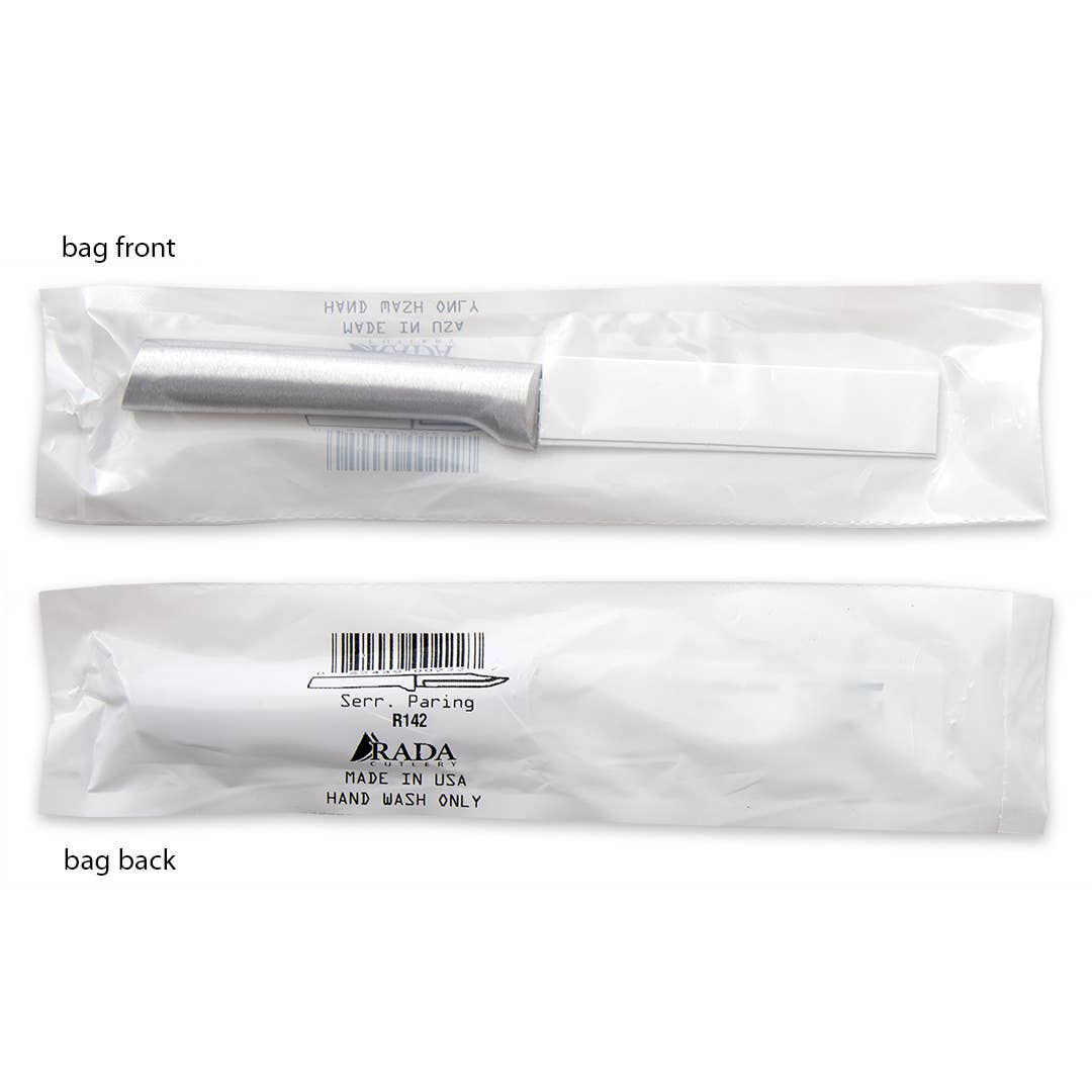 Silver Serrated Regular Paring Knife