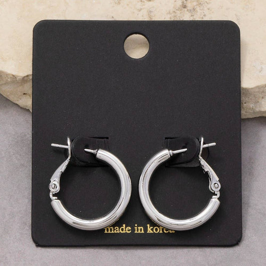 Small Latch Tube Hoop Earrings: S