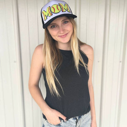 Softball MOM on Foam Trucker Hat