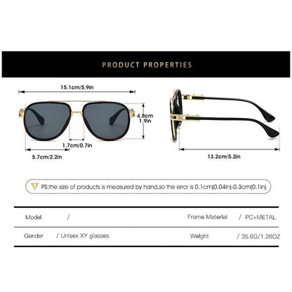Classic Retro Double Brige Sunglasses: Leopard / M