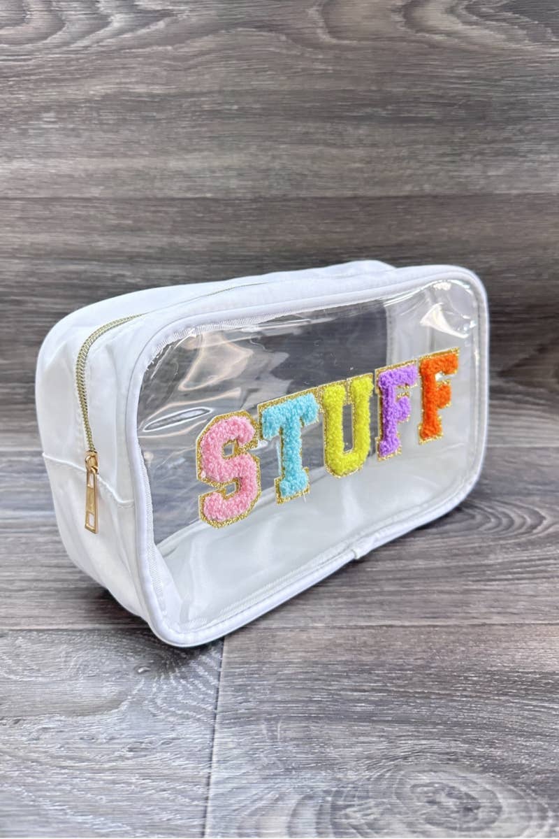STUFF CLEAR MAKEUP BAG : White