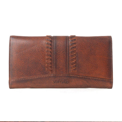 Myra Zidana Santa Fe Woven Veg Tanned Leather Wallet in Dusky Bronze: Dusky Bronze