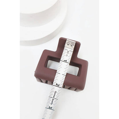 Matte Color Rectangle Medium Hair Clip: MIX COLOR