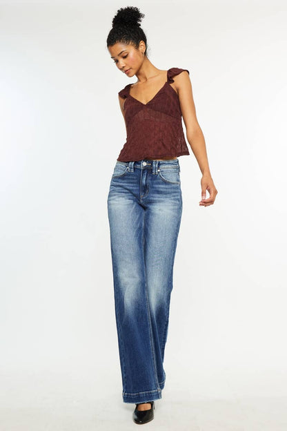 OPEN PACK HIGH RISE HOLLY FLARE JEANS-KC9289M: MEDIUM