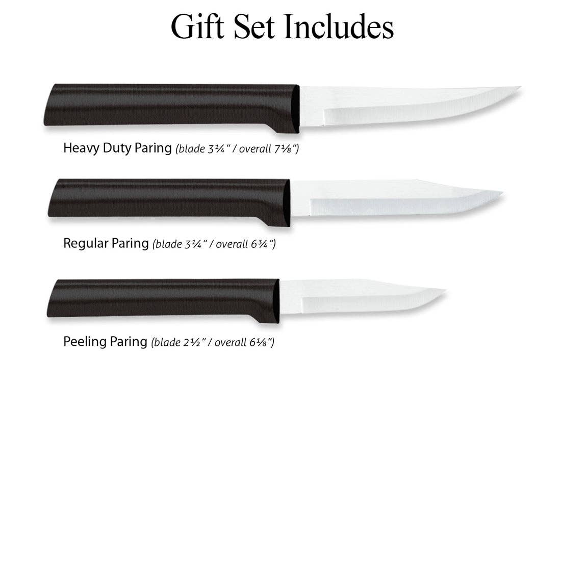 Black Paring Knives Galore Gift Set