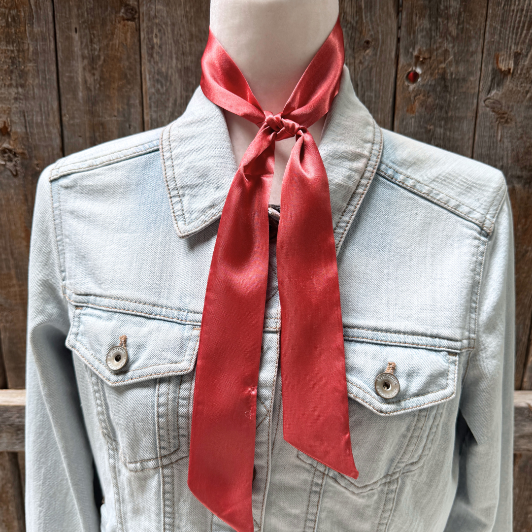Dusty Copper Western Skinny Mini Wild Rag Scarf / Cowgirl Necktie #TW312