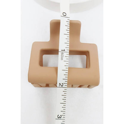 Neutral Tone Matte Rectangle Medium Hair Clip: MIX COLOR
