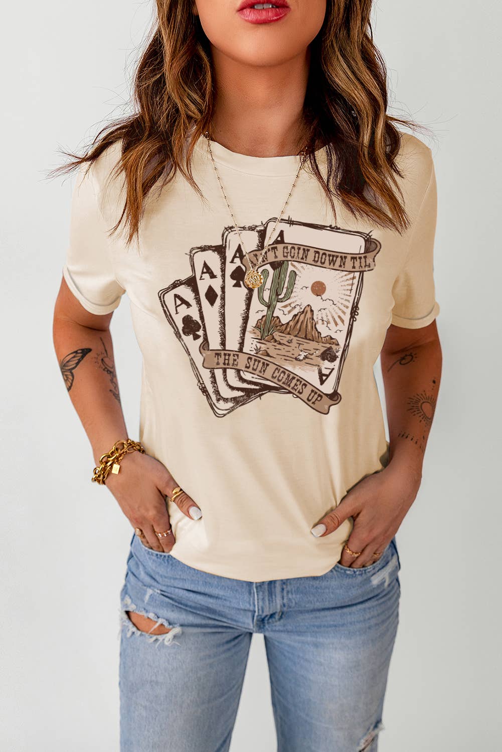 Western Poker Cards T Shirt