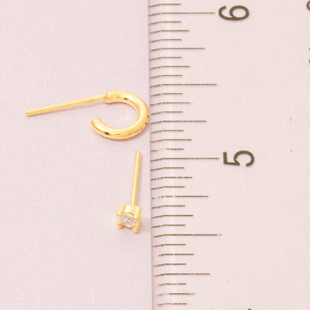 Mini Four Piece Post Stud Earrings: S