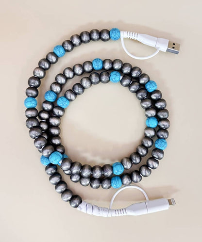 BEADED PHONE CHARGING CABLE 4-IN-1