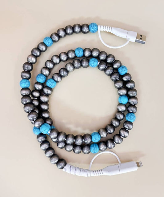 BEADED PHONE CHARGING CABLE 4-IN-1