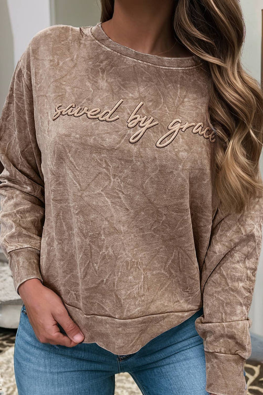 LDC Embroidery Mineral Wash Sweatshirt
