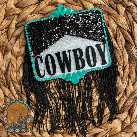 Cowboy Car Freshie (with or without fringe): Malibu Barbie