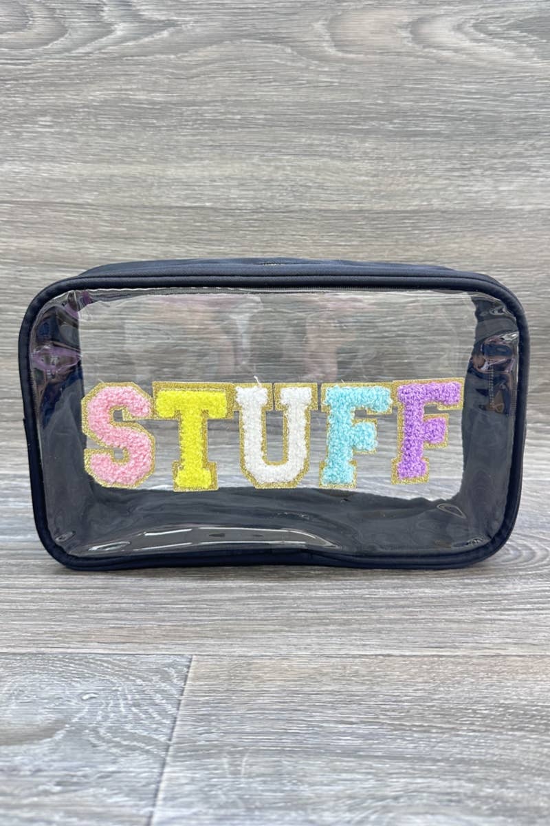 STUFF CLEAR MAKEUP BAG : Black