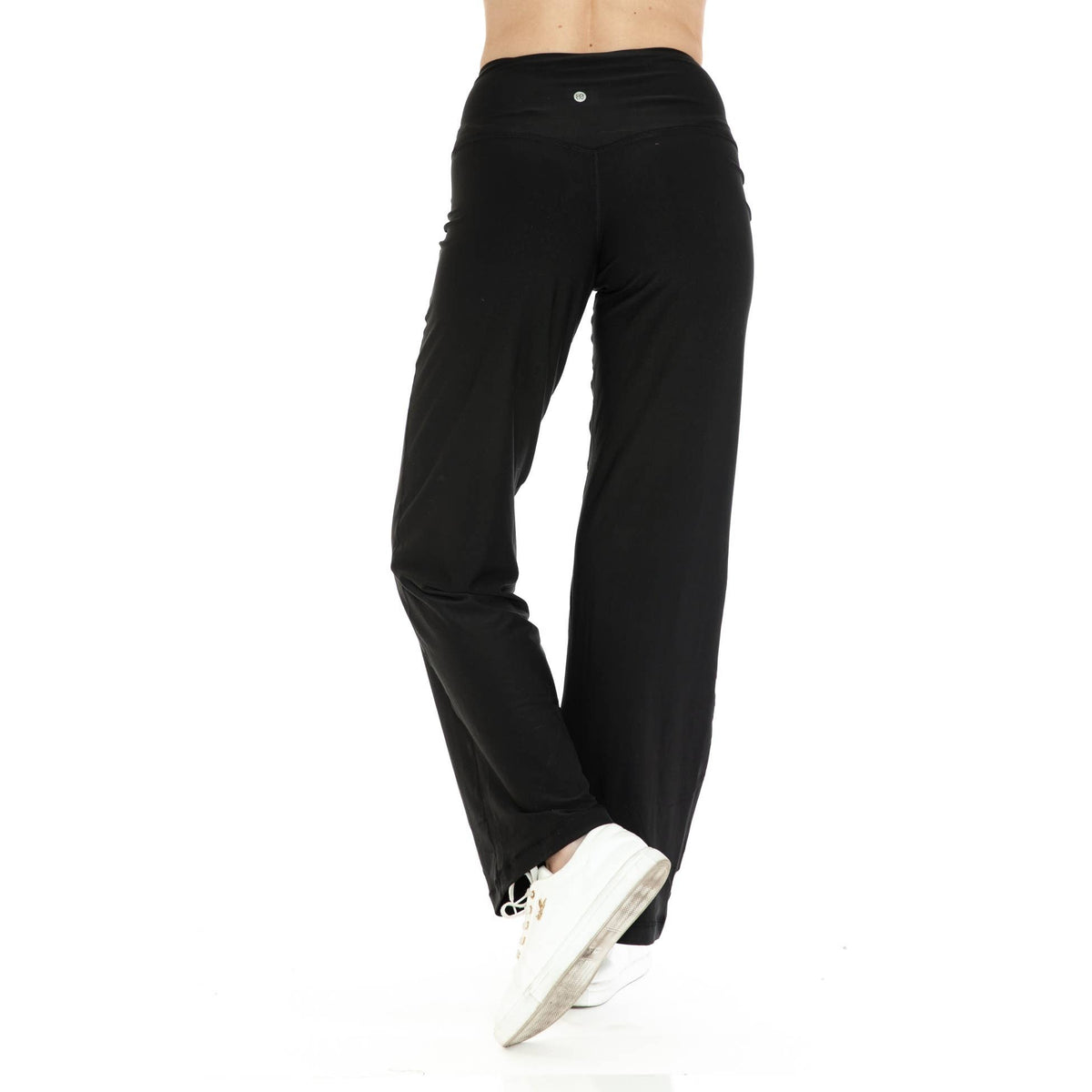 Wide Leg Activewear Pants: P533 Black Camo