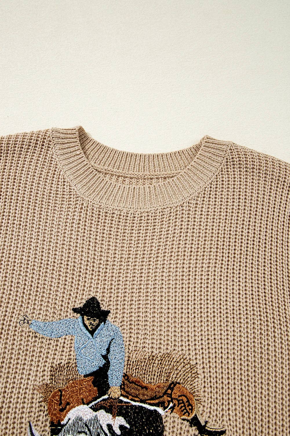 Cowboy Embroidered Sleeveless Sweater