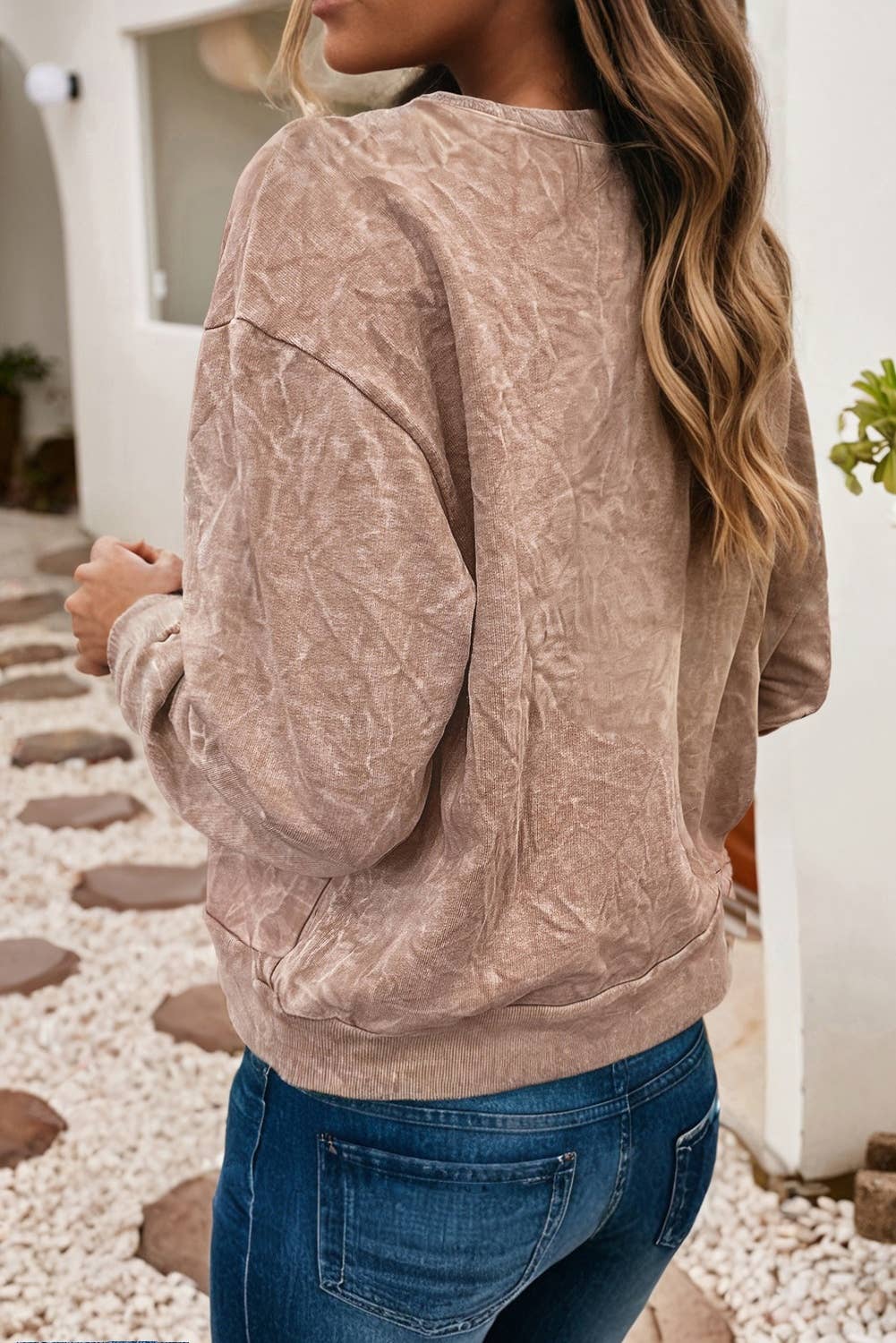 LDC Embroidery Mineral Wash Sweatshirt