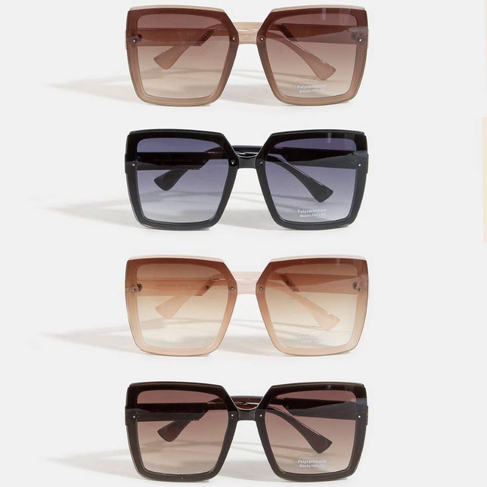 Oversized Large Lens Sunglasses Set: ASSORTED