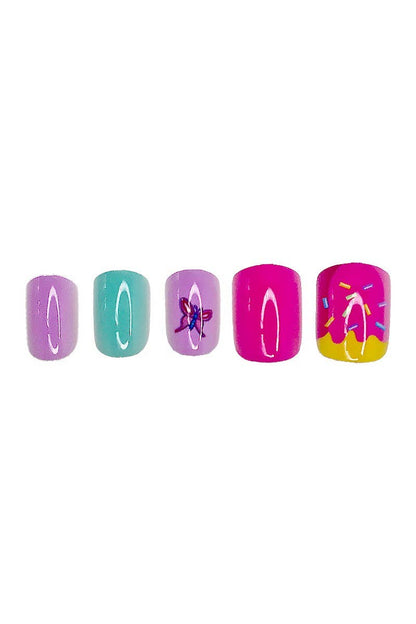 CALA 87932 Pink/Lilac Little Miss Press-On Nail Kit - 6 Kit