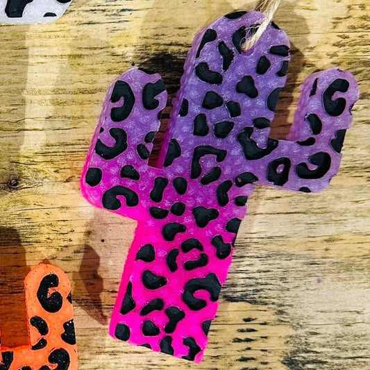**Custom** Leopard Print Cactus Car Freshie: Butt Naked