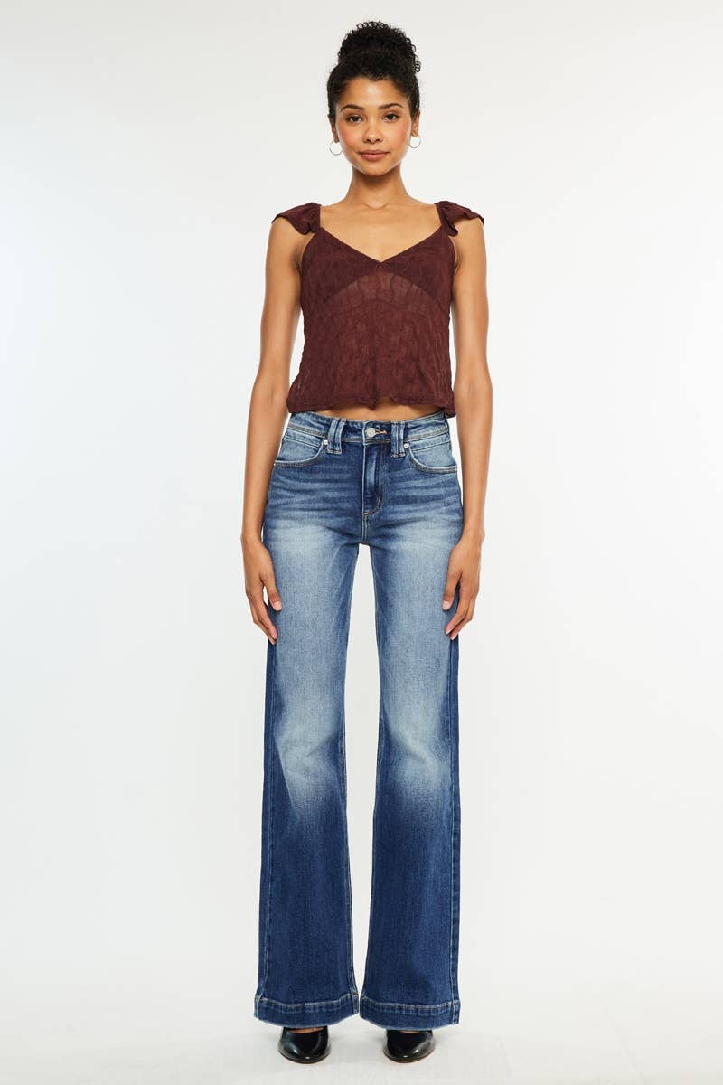 OPEN PACK HIGH RISE HOLLY FLARE JEANS-KC9289M: MEDIUM