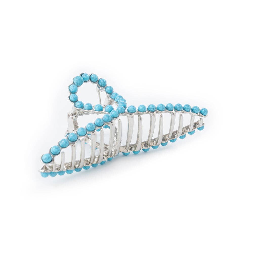Azure Arc Hair Clip in Cerulean Blue: Cerulean Blue