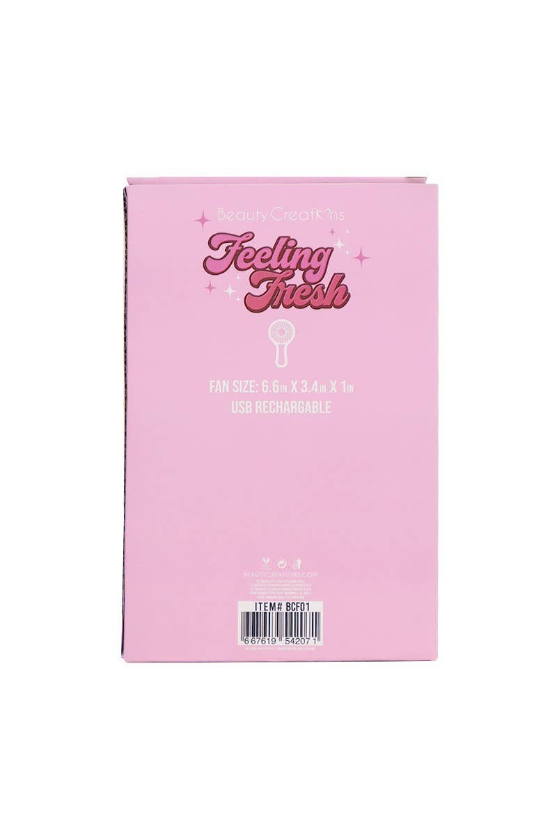 Beauty Creations BCF01 Portable Fan Feeling Fresh Pink