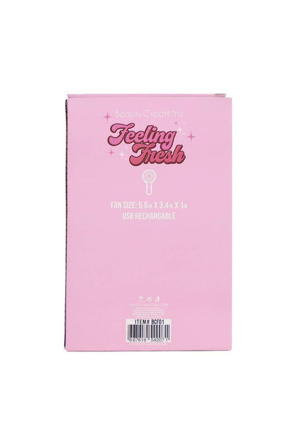 Beauty Creations BCF01 Portable Fan Feeling Fresh Pink