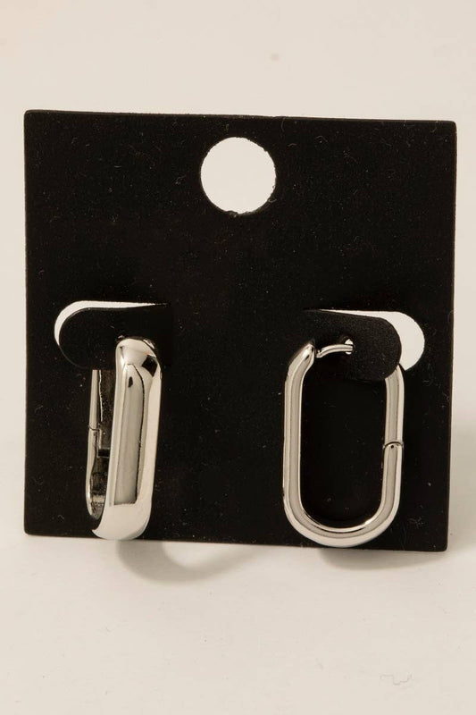 Gold Dipped Wide Oval Hinge Hoop Earrings: 2SILVER