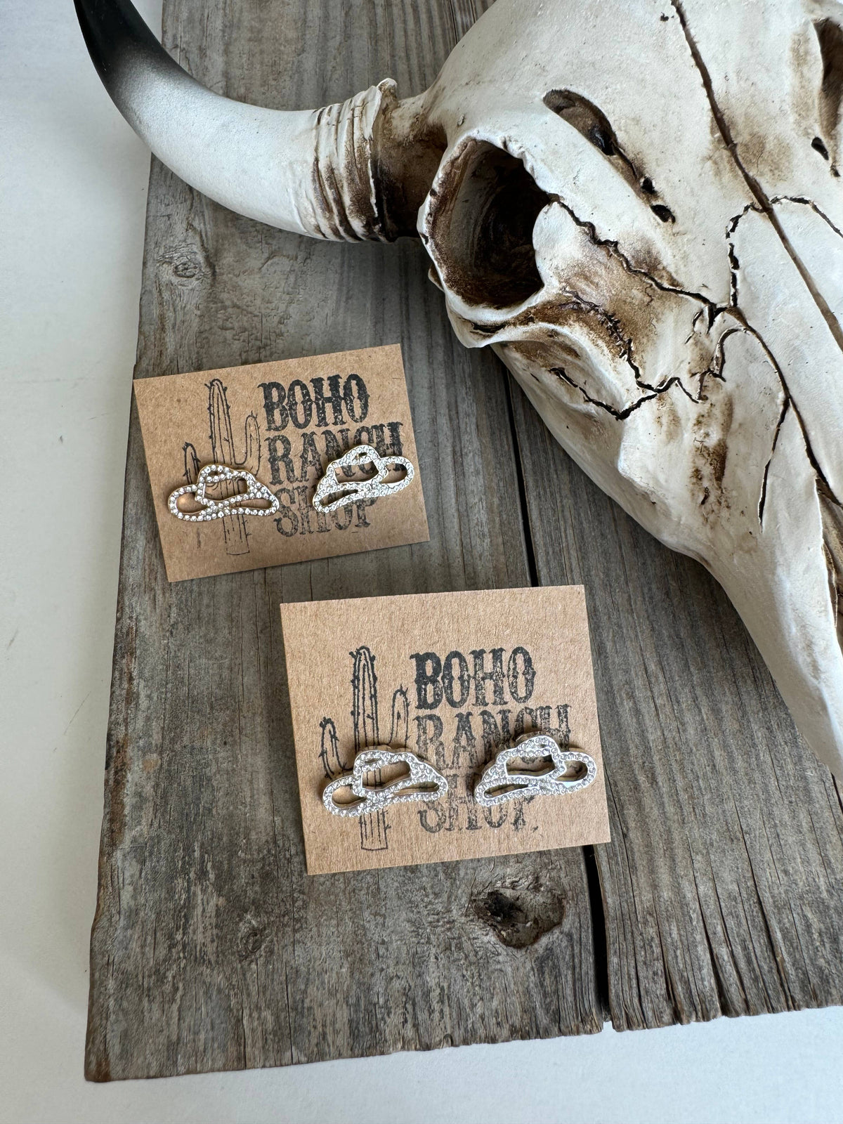 Western cut out paved Stud earrings - cowboy boots hat bow : COQUETTE BOW - GOLD