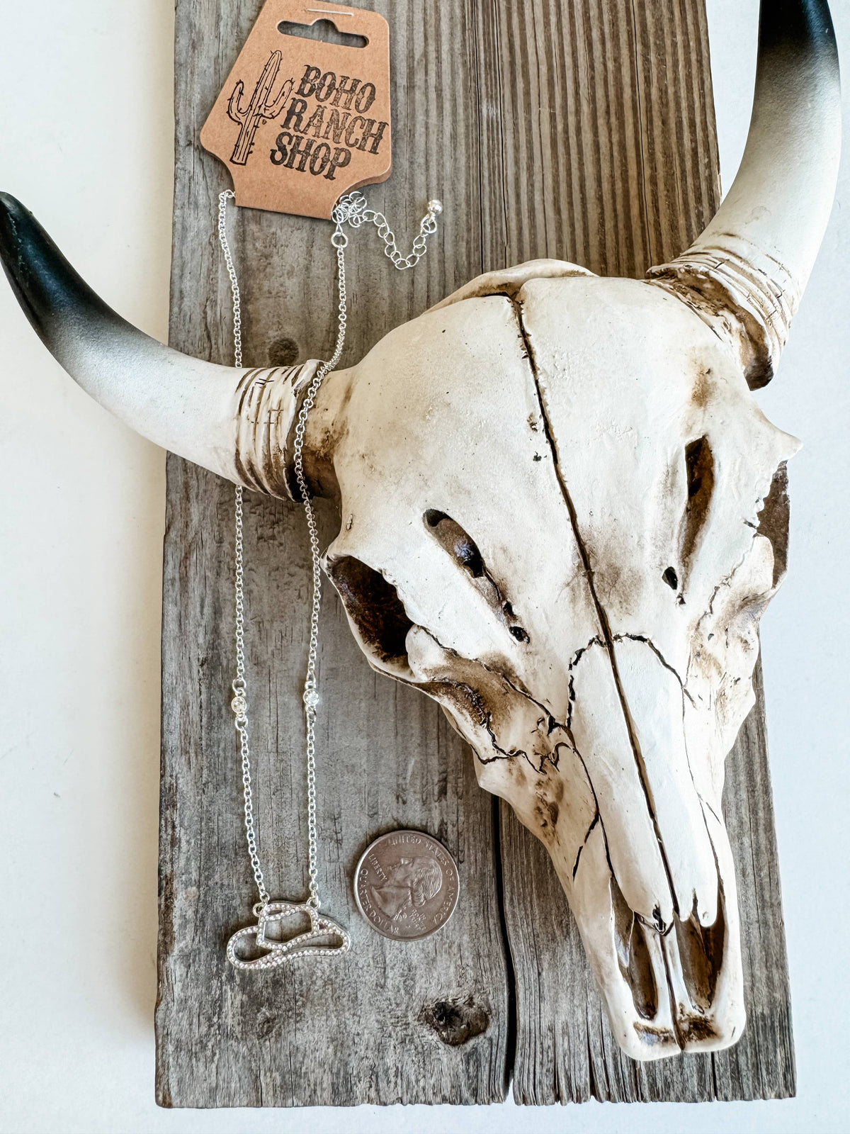 Western Dainty Silver gold Necklace - cowboy boots hat bow: COWBOY HAT - GOLD
