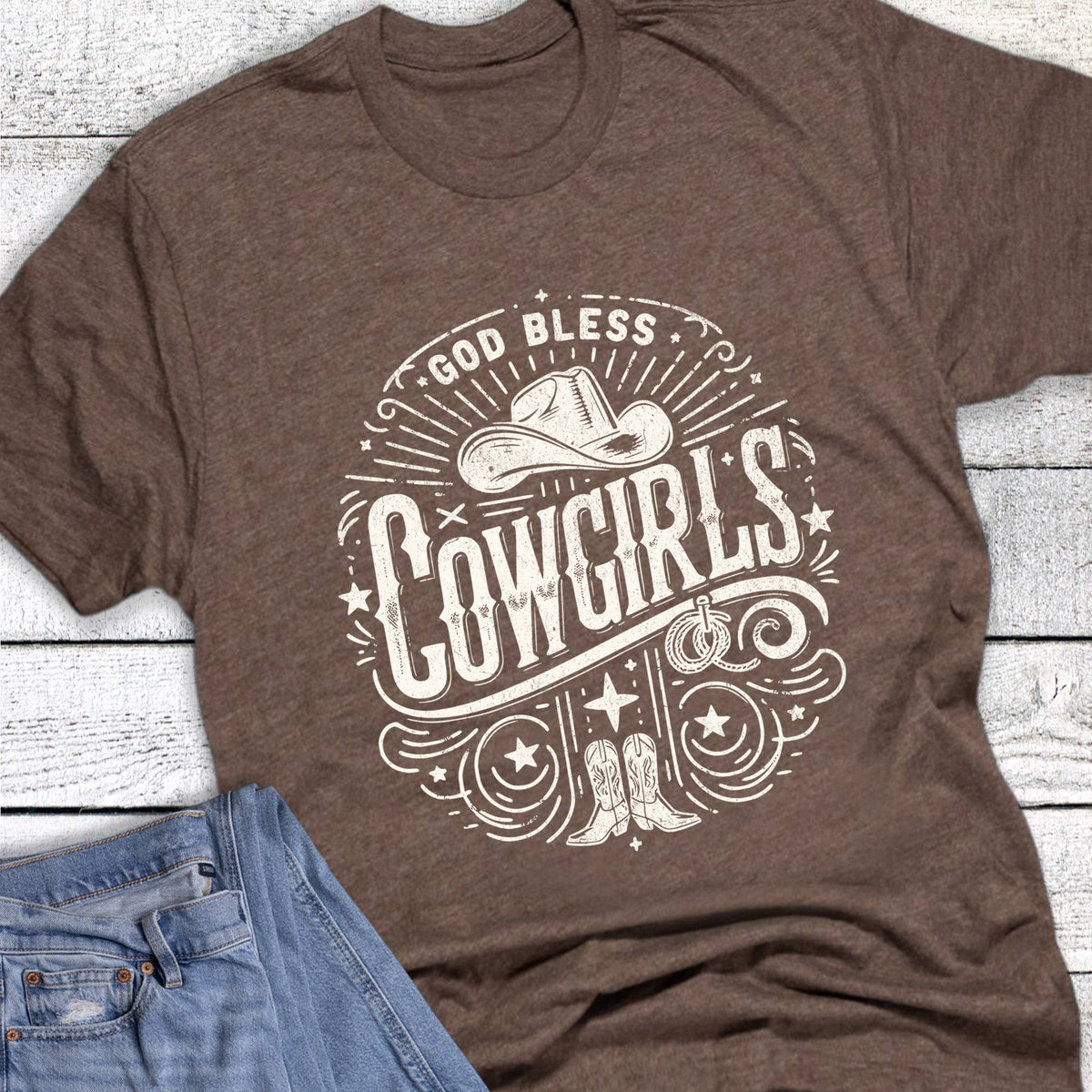 Faith Western God Bless Cowgirls