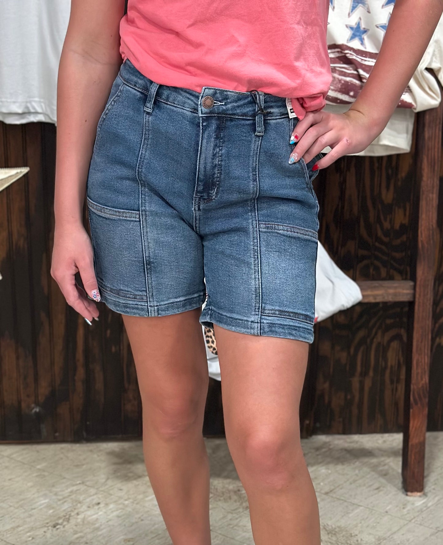 Judy Blue High Waste Utility Shorts