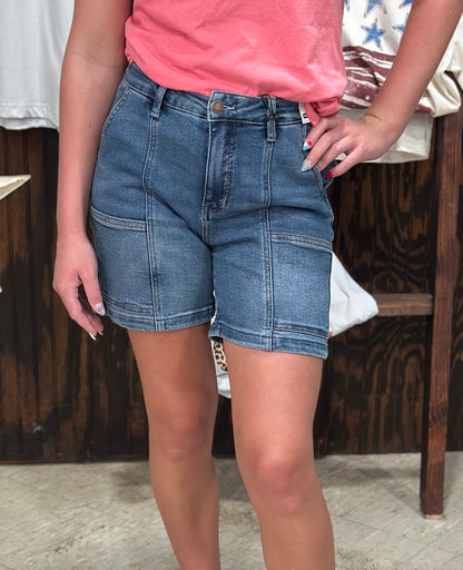 Judy Blue High Waste Utility Shorts