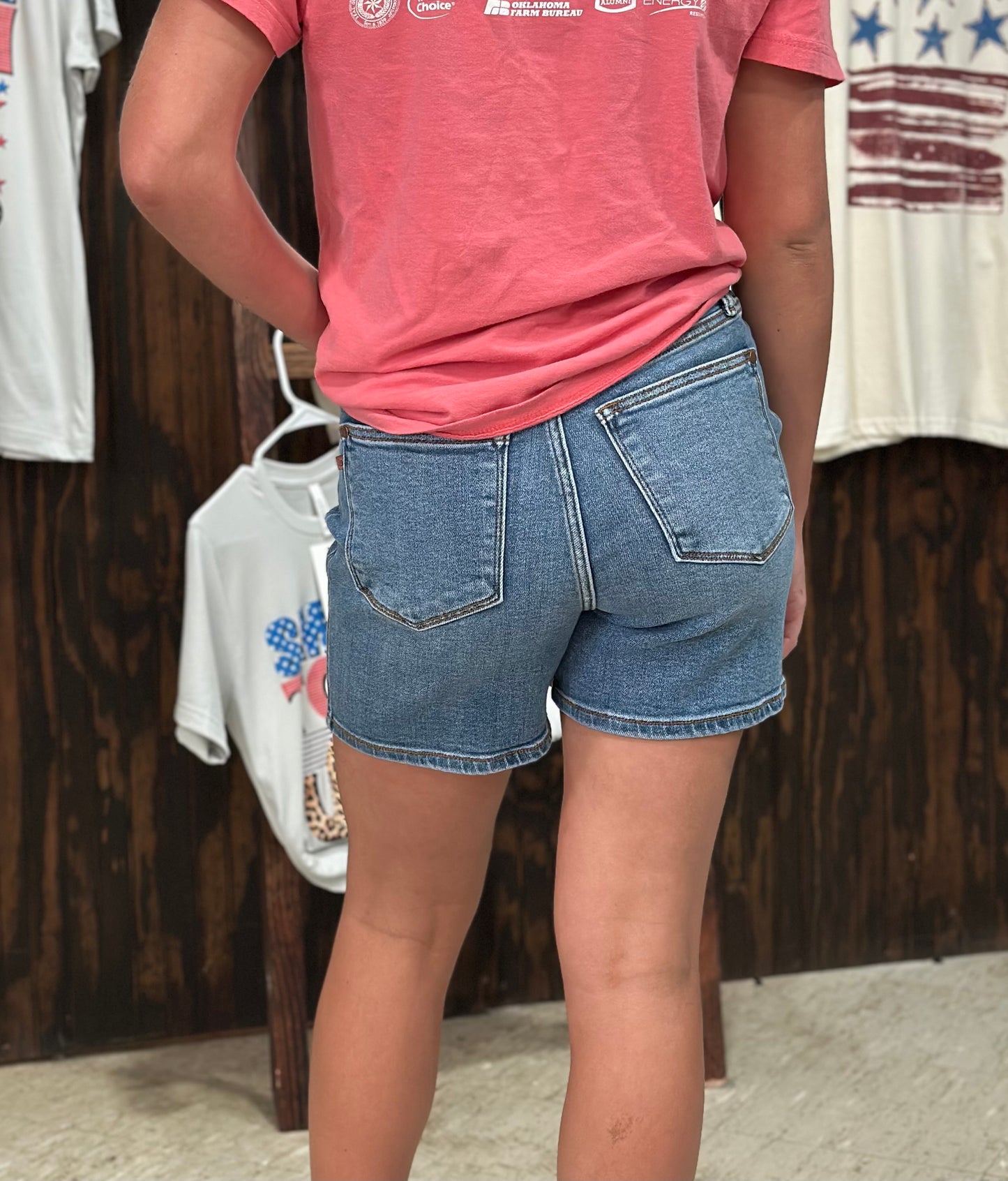 Judy Blue High Waste Dad Shorts